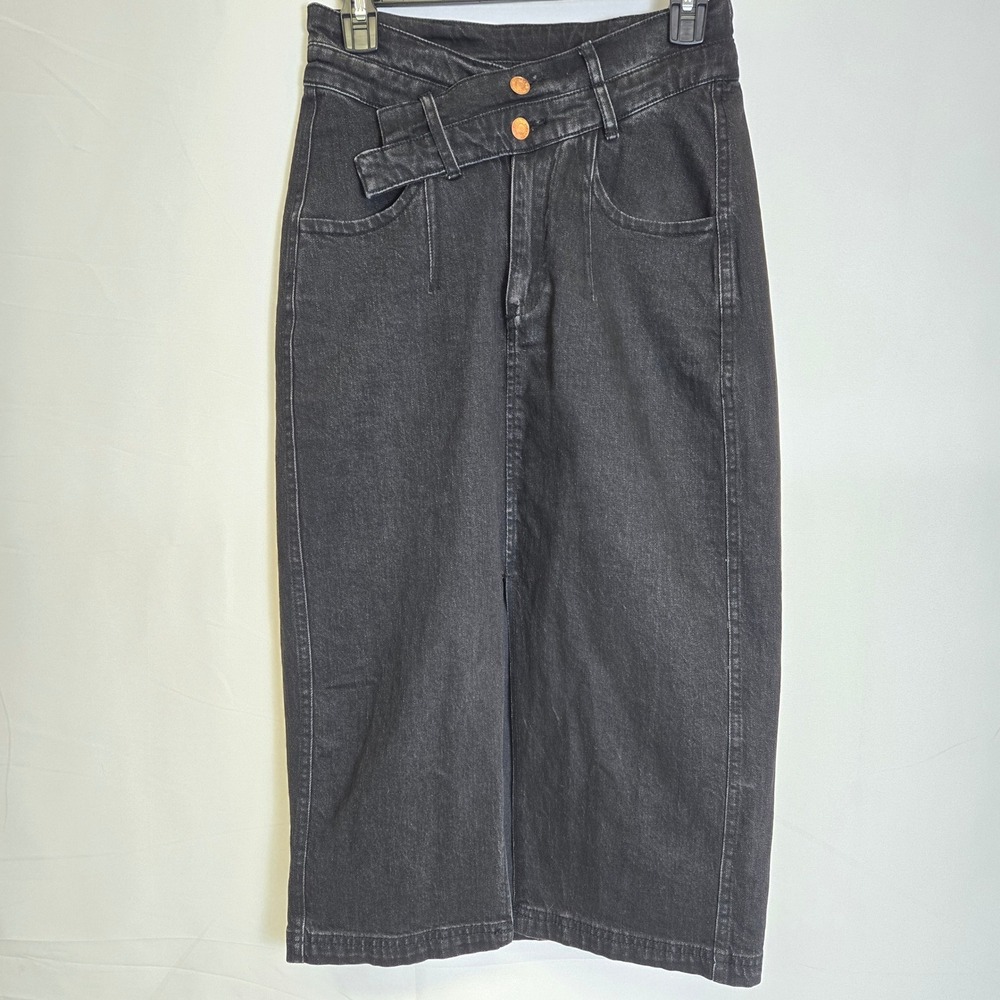 Women's Black Denim Skirt